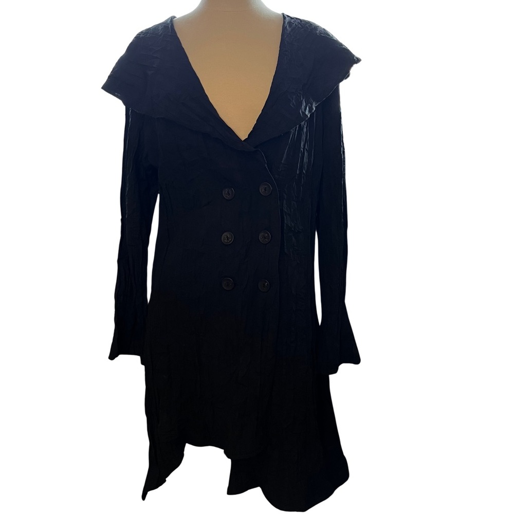 ROSS MAYER double breasted crepe jacket